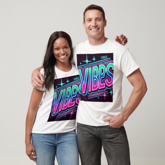 T-shirt Neon VIBES Bold Graphic Tee (Unisexe)