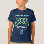 T-shirt Neon Video Game Arcade Birthday Shirt<br><div class="desc">T-shirt parfait pour la partie d'anniversaire de jeu vidéo de votre enfant! Vous pouvez modifier la couleur et la taille du texte en cliquant sur Personnaliser,  puis sur Modifier à l'aide de l'outil de conception. Consultez la collection de jeux vidéo Neon pour plus d'articles correspondants. Personnalisez votre aujourd'hui !</div>