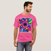 T-shirt Neon Vortex Art spatial Abstrait (Devant entier)