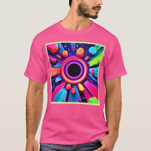 T-shirt Neon Vortex Art spatial Abstrait