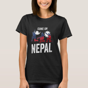 T-shirt Nepal Cricket Jersey 2024 Nepali Drapeau Supporter