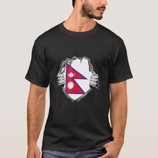 T-shirt Nepal flag (Devant)