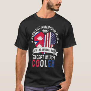 T-shirt Népalais Américain Maman Fête des mères Mama Pays