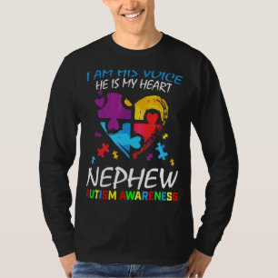 T-shirt Nephew Sensibilisation sur l'autisme Sa Voix Mon C