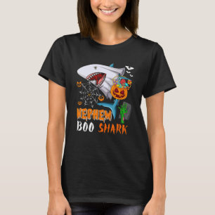 T-shirt Nephew Shark Boo Halloween Shark Boo Ghost Candy P