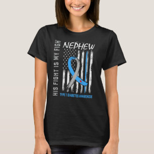 T-shirt Nephew Type One Diabetes Awareness American Flag B