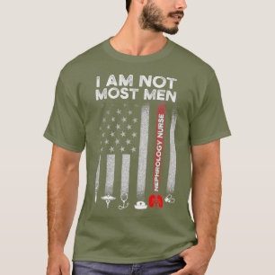 T-shirt Nephrology Nurse Men USA Drapeau Dialyse Infirmiè