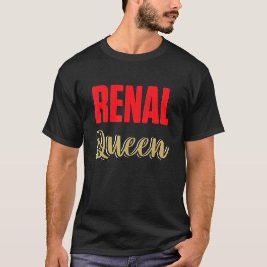 T-shirt Nephrology Nurse Queen Dialysis Nursing RN (Devant)