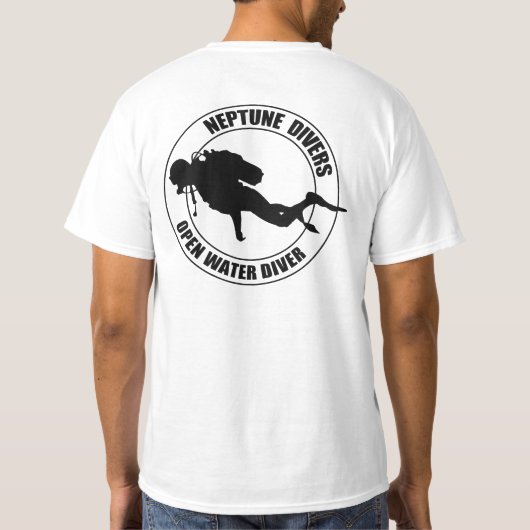 T-shirt neptune divers open water (Dos)