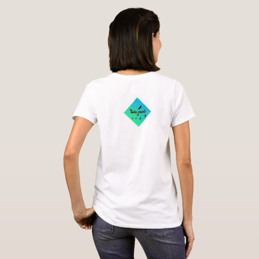 T-shirt Nerd bleu vert Ombre (Dos entier)