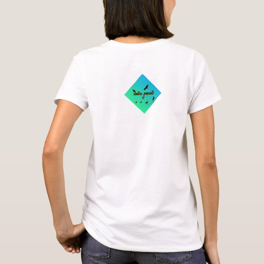 T-shirt Nerd bleu vert Ombre (Dos)