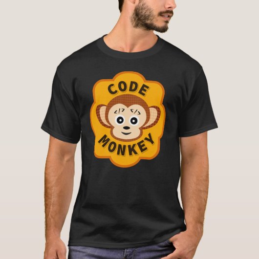 T-Shirt Nerd de l'ordinateur de code Monkey Funny (Devant)