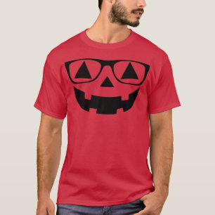 T-shirt Nerd Geek Jack-o'-lantern Halloween visage Citroui
