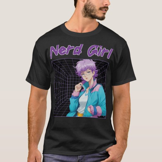 T-shirt Nerd Girl (Devant)