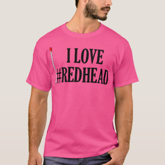 T-shirt Nerd que j'aime rousse