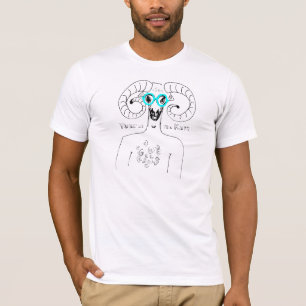 T-shirt Nerd Ram Aries Né en Mouton Année Hommes chemise