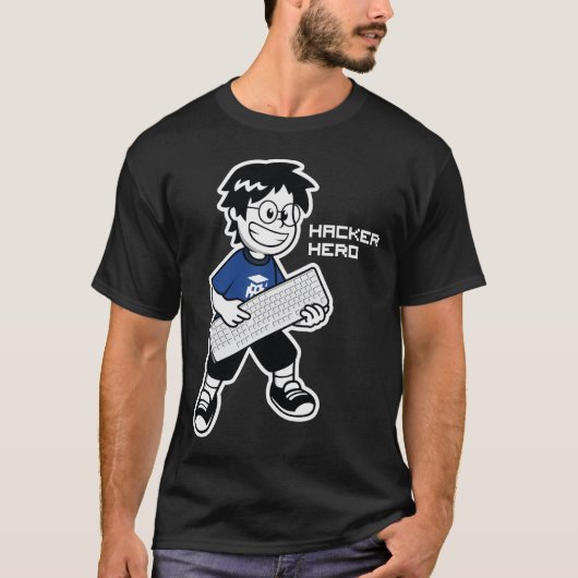 T-shirt Nerdson Hacker Nerd - Produit officiel Hacktoon (Devant)