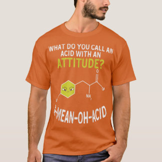 T-shirt Nerdy Amino Acid Humour science et chimie jeu
