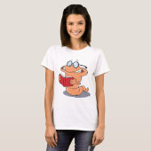 T-shirt Nerdy Bookworm Lire Un Livre (Devant entier)
