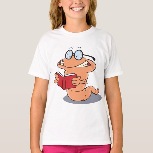T-shirt Nerdy Bookworm Lire Un Livre (Devant)