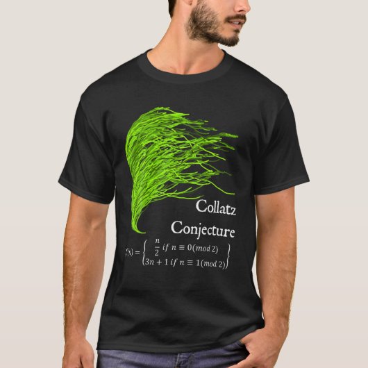 T-shirt Nerdy Collatz Conjecture 3N 1 Math des algues vert (Devant)
