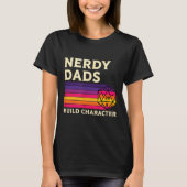T-shirt Nerdy Dads Build Character, Retro Tabletop Rpg Fat (Devant)