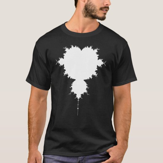 T-shirt Nerdy Mandelbrot White Fractal Chaos Physique Math (Devant)