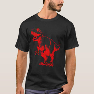 T-shirt Nerdy Red Tyrannosaurus Rex Dinosaur Enseignement