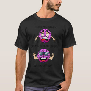 T-shirt Nerdy This is Your Brain on Math Algebra Enseignan