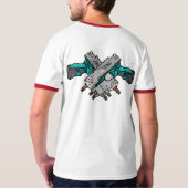 T-shirt Nerf lutte pièce en t bleue d'équipe (Dos entier)