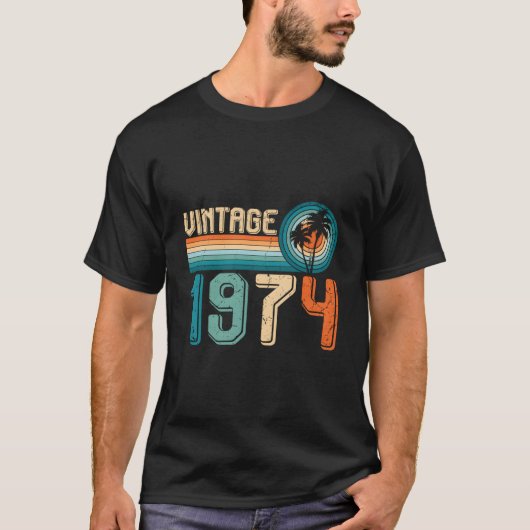 T-shirt Nés en 1974 50 ans (Devant)