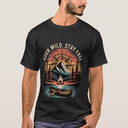 T-shirt Nés sauvages, restez libres (Devant)