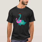 T-shirt Nessie Pink Flamingo Inflatable Loch Ness Monster (Devant)