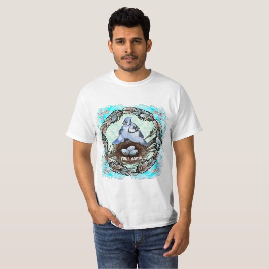 T-shirt Nest bleu Jay (Devant entier)