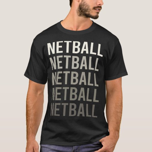 T-shirt Netball blanc dégradé (Devant)