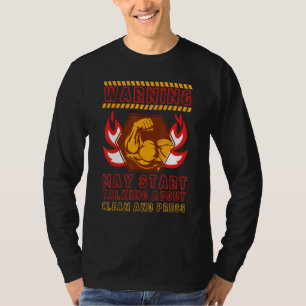 T-shirt Nettoyer et Presser  Humour de travail de gym Fitn