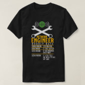 T-shirt Network Engineer Taux horaire plaisanterie Système (Design devant)