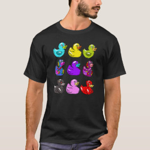 T-shirt Neuf canards en caoutchouc cool Canard arc-en-ciel