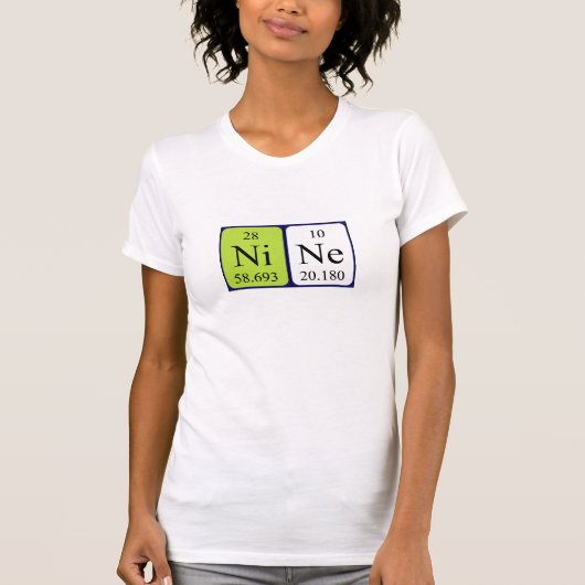 T-shirt Neuf chemise de nom périodique (Devant)