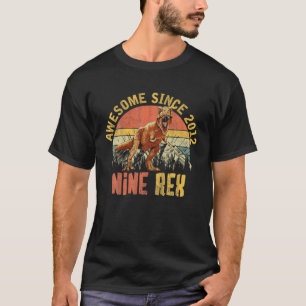 T-shirt Neuf Rex 9E Anniversaire Neuvième Dinosaure 9 Anni