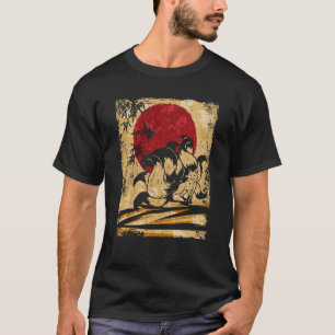 T-shirt Neuf Tail Fox Japonais Retro 2