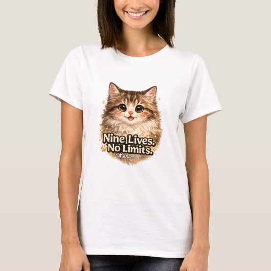 T-Shirt - Neuf vies. Aucune limite. (Devant)