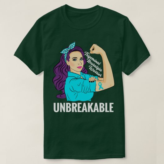 T-shirt Neuralgie Trigeminal Guerrier Conscience indestruc (Design devant)