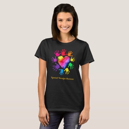 T-shirt Neuralgie Trigeminal Hands Trigeminal Ne (Devant entier)