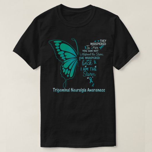 T-shirt Neuralgie Trigeminal Je suis la tempête  (Design devant)
