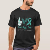 T-shirt Neuralgie Trigeminal Sensibilisation Paix Amour Cu (Devant)