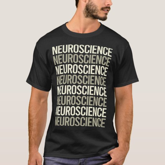 T-shirt Neurobiologiste en neurobiologie en texte blanc (Devant)