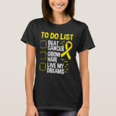T-shirt Neuroblastome Awareness To Do List Yellow Ribbon (Devant)
