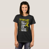 T-shirt Neuroblastome Awareness To Do List Yellow Ribbon (Devant entier)