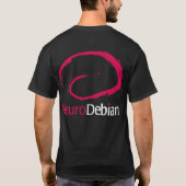 T-shirt NeuroDebian est Debian (foncé) (Dos)